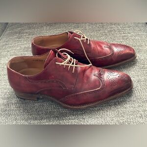 SANTOS BY CARLOS SANTOS Men’s Size 9 Brown Leather Oxford Wingtip Shoes